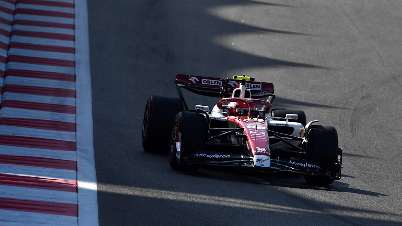 ABU DHABI, UNITED ARAB EMIRATES - NOVEMBER 18: Robert Kubica of Poland driving the (88) Alfa Romeo F1 C42 Ferrari on track during practice ahead of the F1 Grand Prix of Abu Dhabi at Yas Marina Circuit on November 18, 2022 in Abu Dhabi, United Arab Emirates. (Photo by Rudy Carezzevoli/Getty Images)