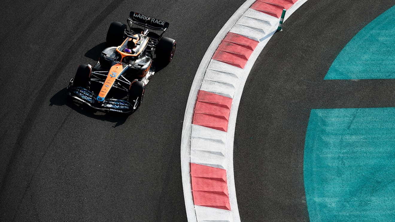 ABU DHABI, UNITED ARAB EMIRATES - NOVEMBER 19: Daniel Ricciardo of Australia driving the (3) McLaren MCL36 Mercedes on track during final practice ahead of the F1 Grand Prix of Abu Dhabi at Yas Marina Circuit on November 19, 2022 in Abu Dhabi, United Arab Emirates. (Photo by Rudy Carezzevoli/Getty Images)
