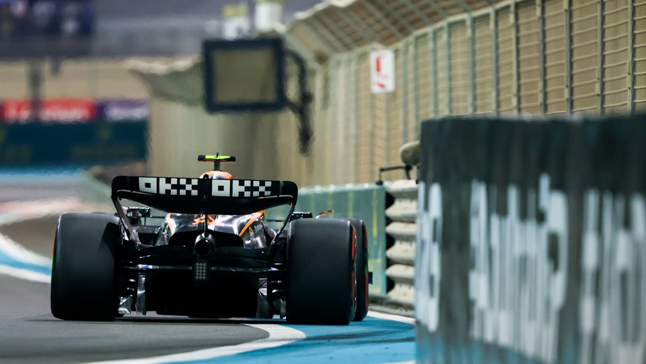 ABU DHABI, UNITED ARAB EMIRATES - NOVEMBER 19: Lando Norris of Great Britain driving the (4) McLaren MCL36 Mercedes on track during qualifying ahead of the F1 Grand Prix of Abu Dhabi at Yas Marina Circuit on November 19, 2022 in Abu Dhabi, United Arab Emirates. (Photo by Bryn Lennon - Formula 1/Formula 1 via Getty Images)