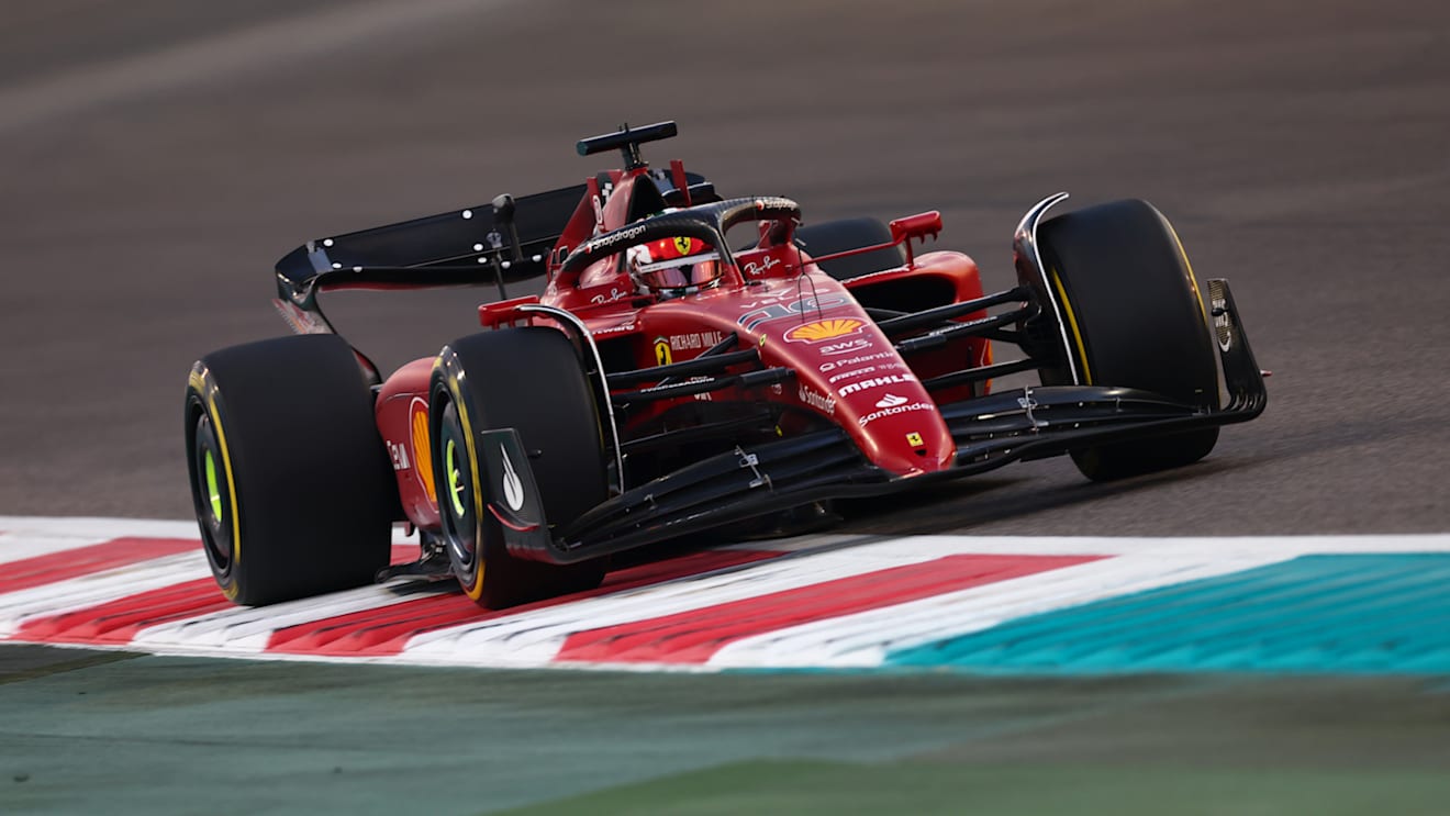 ABU DHABI, UNITED ARAB EMIRATES - NOVEMBER 20: Charles Leclerc of Monaco driving the (16) Ferrari F1-75 on track during the F1 Grand Prix of Abu Dhabi at Yas Marina Circuit on November 20, 2022 in Abu Dhabi, United Arab Emirates. (Photo by Mark Thompson/Getty Images)