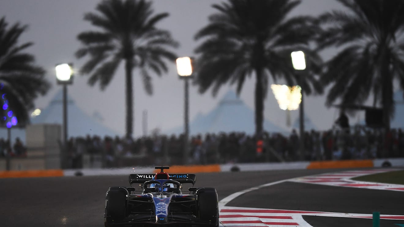 ABU DHABI, UNITED ARAB EMIRATES - NOVEMBER 20: Alexander Albon of Thailand driving the (23) Williams FW44 Mercedes on track during the F1 Grand Prix of Abu Dhabi at Yas Marina Circuit on November 20, 2022 in Abu Dhabi, United Arab Emirates. (Photo by Rudy Carezzevoli/Getty Images)