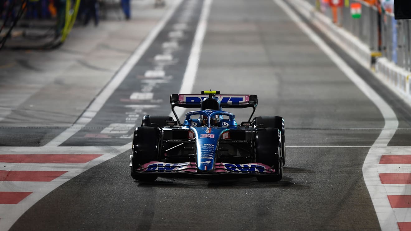 ABU DHABI, UNITED ARAB EMIRATES - NOVEMBER 20: Esteban Ocon of France driving the (31) Alpine F1 A522 Renault in the pitlane during the F1 Grand Prix of Abu Dhabi at Yas Marina Circuit on November 20, 2022 in Abu Dhabi, United Arab Emirates. (Photo by Rudy Carezzevoli/Getty Images)