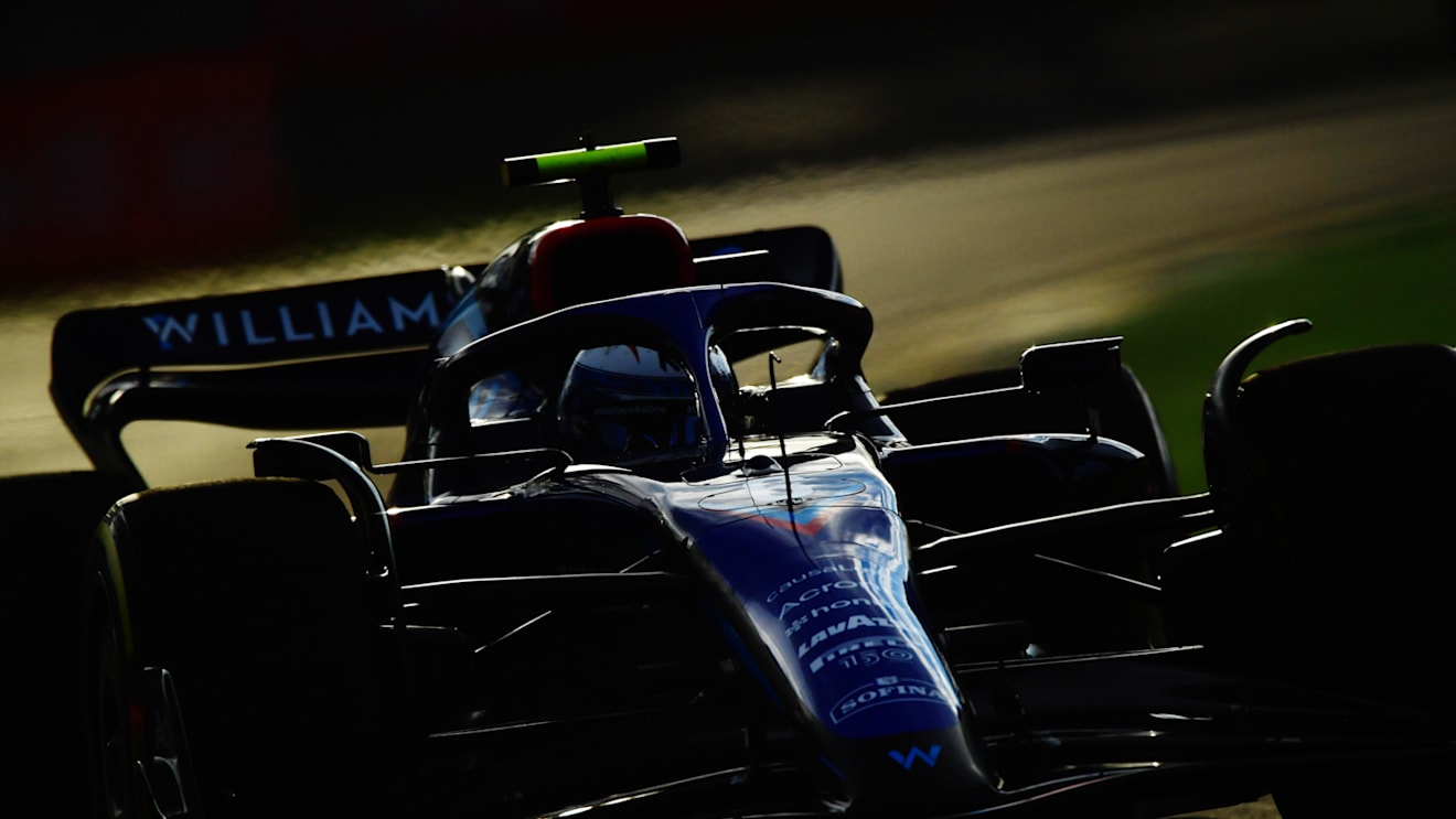 MELBOURNE, AUSTRALIA - APRIL 08: Nicholas Latifi of Canada driving the (6) Williams FW44 Mercedes on track during practice ahead of the F1 Grand Prix of Australia at Melbourne Grand Prix Circuit on April 08, 2022 in Melbourne, Australia. (Photo by Mario Renzi - Formula 1/Formula 1 via Getty Images)