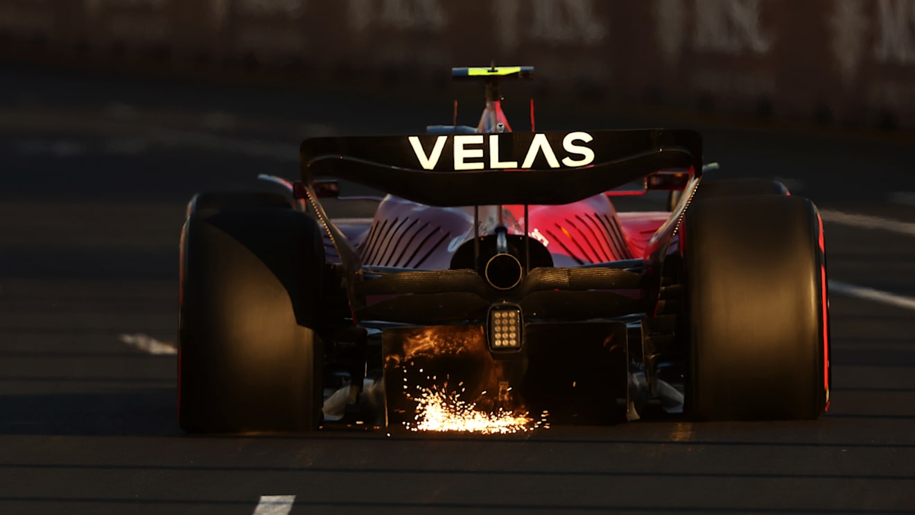 MELBOURNE, AUSTRALIA - APRIL 09: Carlos Sainz of Spain driving (55) the Ferrari F1-75 on track during qualifying ahead of the F1 Grand Prix of Australia at Melbourne Grand Prix Circuit on April 09, 2022 in Melbourne, Australia. (Photo by Bryn Lennon - Formula 1/Formula 1 via Getty Images)