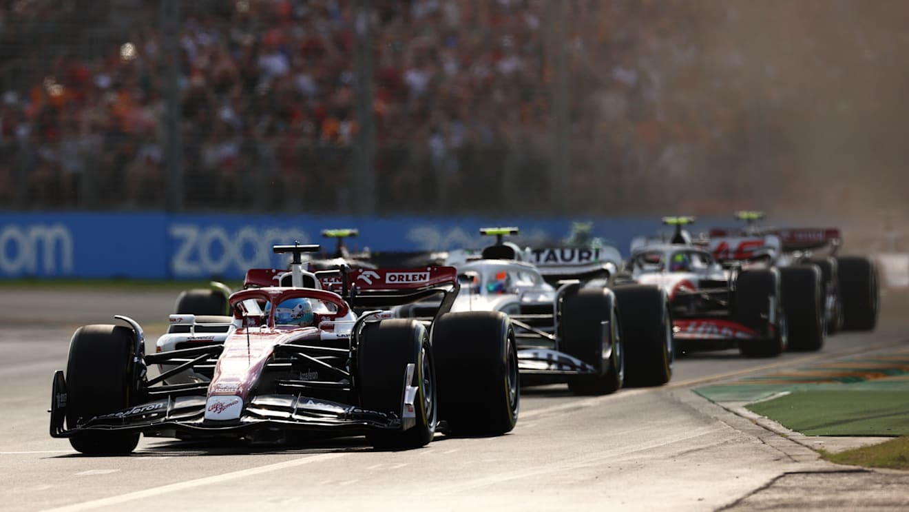 MELBOURNE, AUSTRALIA - APRIL 10: Valtteri Bottas of Finland driving the (77) Alfa Romeo F1 C42 Ferrari on track during the F1 Grand Prix of Australia at Melbourne Grand Prix Circuit on April 10, 2022 in Melbourne, Australia. (Photo by Robert Cianflone/Getty Images)