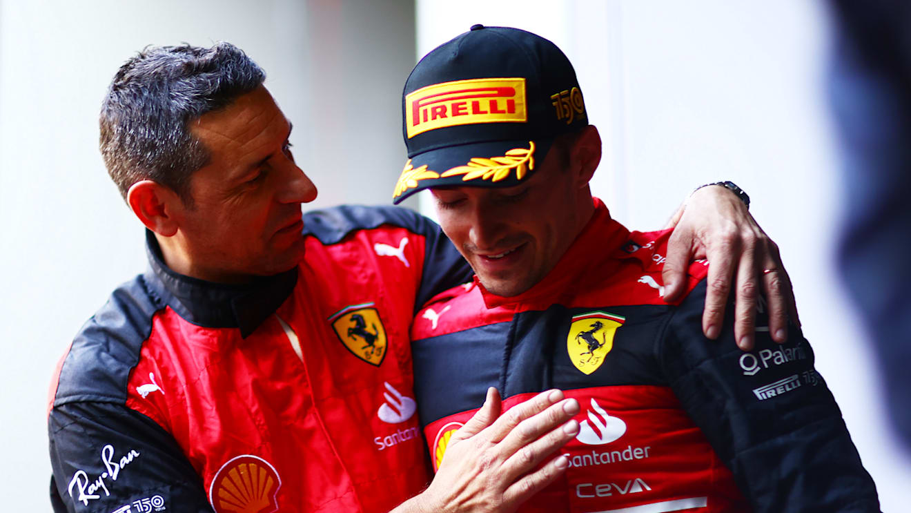MELBOURNE, AUSTRALIA - APRIL 10: Race winner Charles Leclerc of Monaco and Ferrari celebrates in parc ferme during the F1 Grand Prix of Australia at Melbourne Grand Prix Circuit on April 10, 2022 in Melbourne, Australia. (Photo by Dan Istitene - Formula 1/Formula 1 via Getty Images)