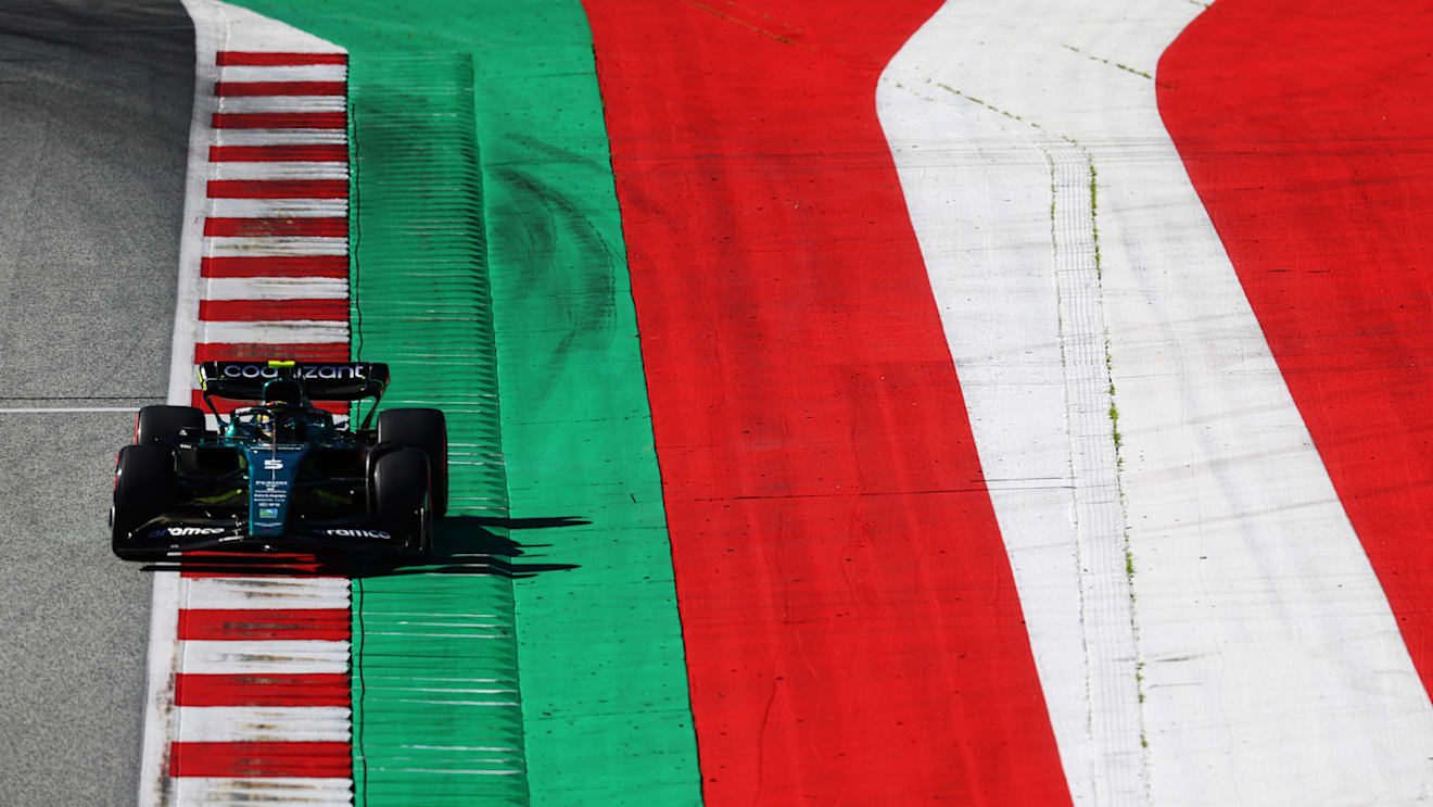 SPIELBERG, AUSTRIA - JULY 08: Sebastian Vettel of Germany driving the (5) Aston Martin AMR22 Mercedes on track during qualifying ahead of the F1 Grand Prix of Austria at Red Bull Ring on July 08, 2022 in Spielberg, Austria. (Photo by Clive Rose/Getty Images)