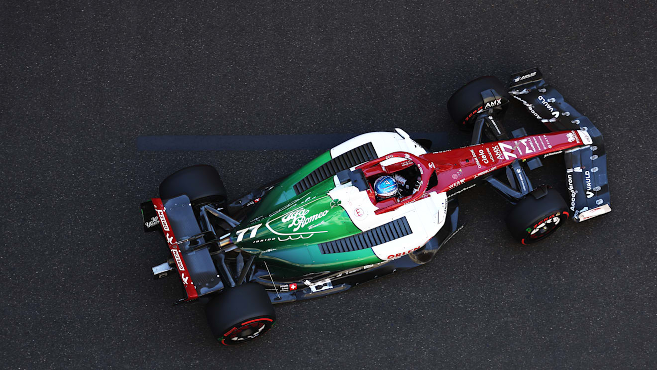 BAKU, AZERBAIJAN - JUNE 10: Valtteri Bottas of Finland driving the (77) Alfa Romeo F1 C42 Ferrari on track during practice ahead of the F1 Grand Prix of Azerbaijan at Baku City Circuit on June 10, 2022 in Baku, Azerbaijan. (Photo by Bryn Lennon - Formula 1/Formula 1 via Getty Images)