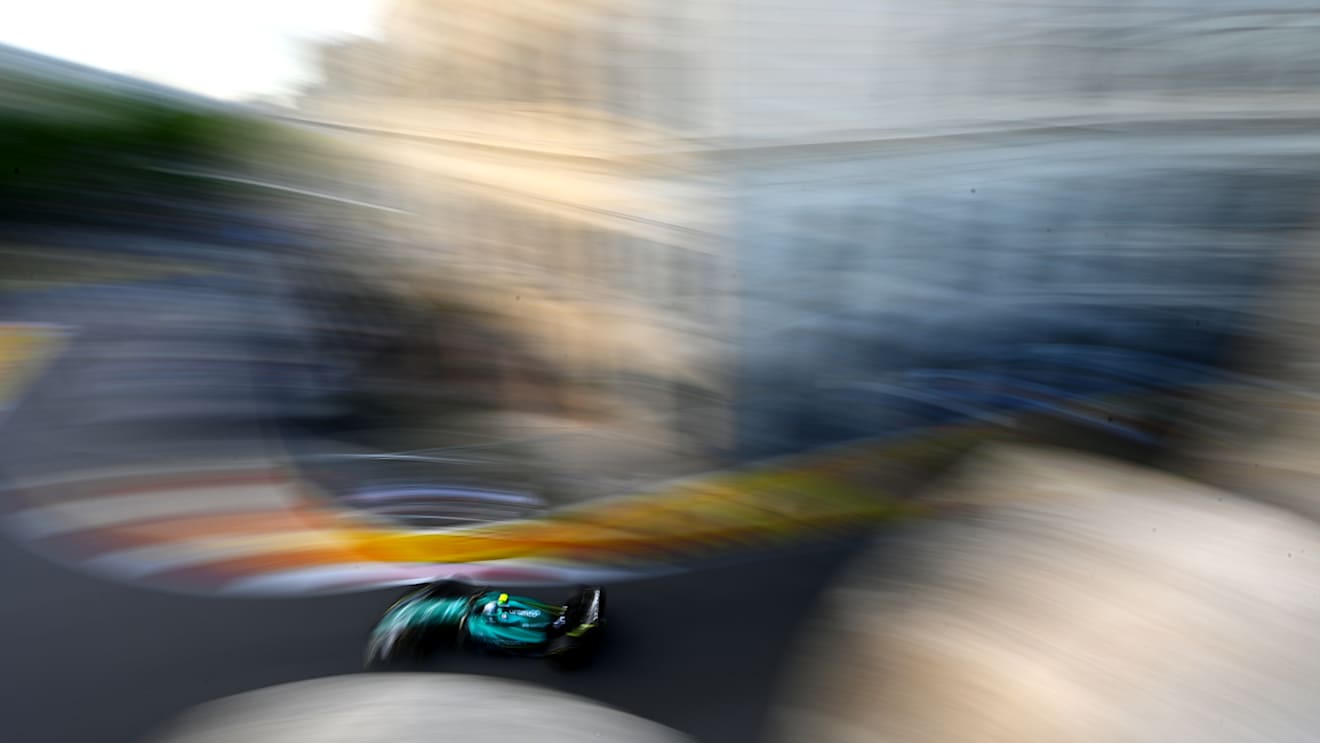 BAKU, AZERBAIJAN - JUNE 10: Sebastian Vettel of Germany driving the (5) Aston Martin AMR22 Mercedes on track during practice ahead of the F1 Grand Prix of Azerbaijan at Baku City Circuit on June 10, 2022 in Baku, Azerbaijan. (Photo by Dan Mullan/Getty Images)