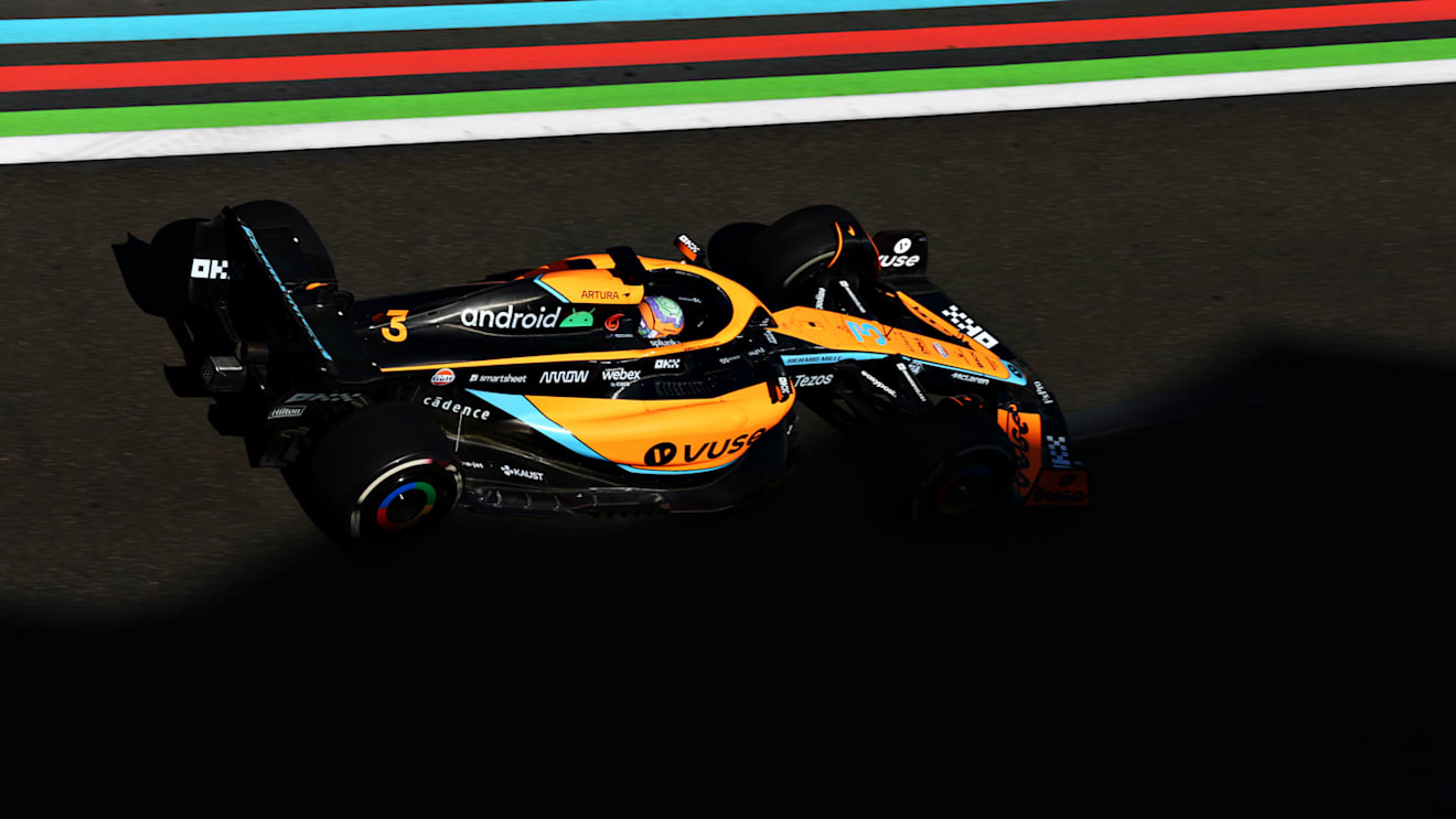 BAKU, AZERBAIJAN - JUNE 12: Daniel Ricciardo of Australia driving the (3) McLaren MCL36 Mercedes on track during the F1 Grand Prix of Azerbaijan at Baku City Circuit on June 12, 2022 in Baku, Azerbaijan. (Photo by Clive Rose/Getty Images)