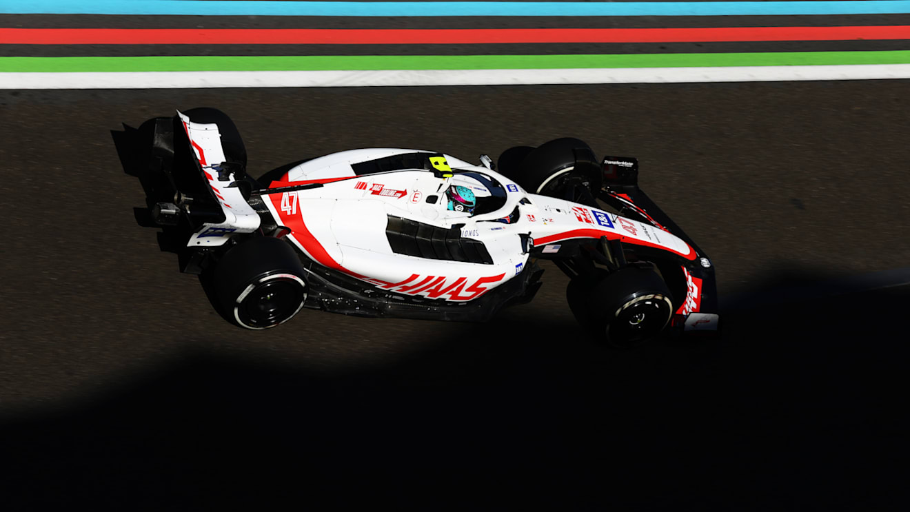 BAKU, AZERBAIJAN - JUNE 12: Mick Schumacher of Germany driving the (47) Haas F1 VF-22 Ferrari on track during the F1 Grand Prix of Azerbaijan at Baku City Circuit on June 12, 2022 in Baku, Azerbaijan. (Photo by Clive Rose/Getty Images)