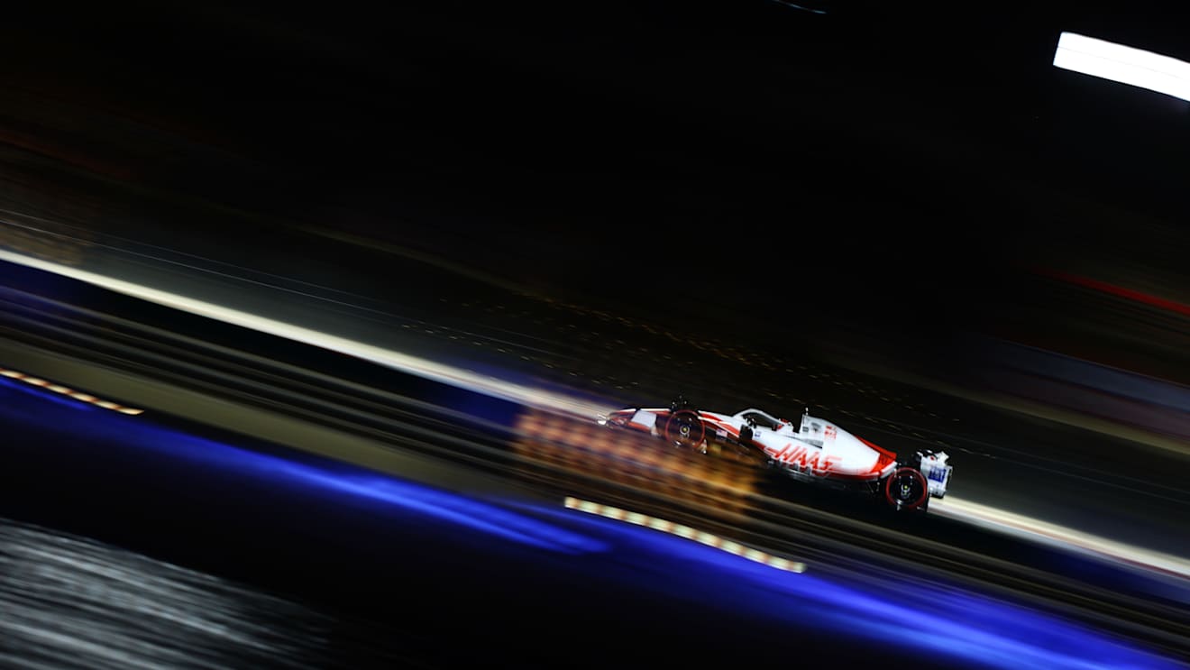 BAHRAIN, BAHRAIN - MARCH 18: Kevin Magnussen of Denmark driving the (20) Haas F1 VF-22 Ferrari on track during practice ahead of the F1 Grand Prix of Bahrain at Bahrain International Circuit on March 18, 2022 in Bahrain, Bahrain. (Photo by Dan Istitene - Formula 1/Formula 1 via Getty Images)