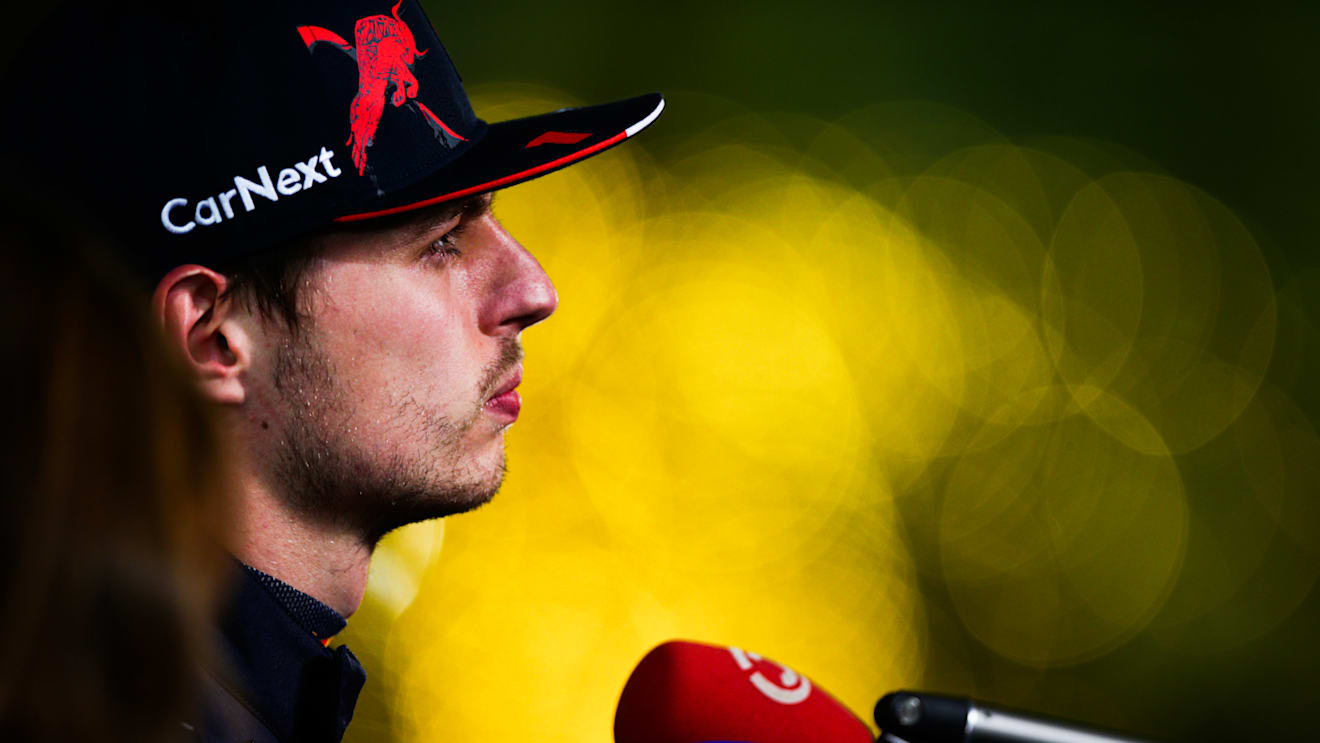 BAHRAIN, BAHRAIN - MARCH 19: Max Verstappen of Red Bull Racing and The Netherlands  during qualifying ahead of the F1 Grand Prix of Bahrain at Bahrain International Circuit on March 19, 2022 in Bahrain, Bahrain. (Photo by Peter Fox/Getty Images)