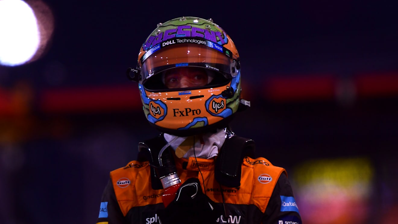 BAHRAIN, BAHRAIN - MARCH 19: Daniel Ricciardo of Australia and McLaren walks in the pitlane after qualifying in 18th position during qualifying ahead of the F1 Grand Prix of Bahrain at Bahrain International Circuit on March 19, 2022 in Bahrain, Bahrain. (Photo by Mario Renzi - Formula 1/Formula 1 via Getty Images)