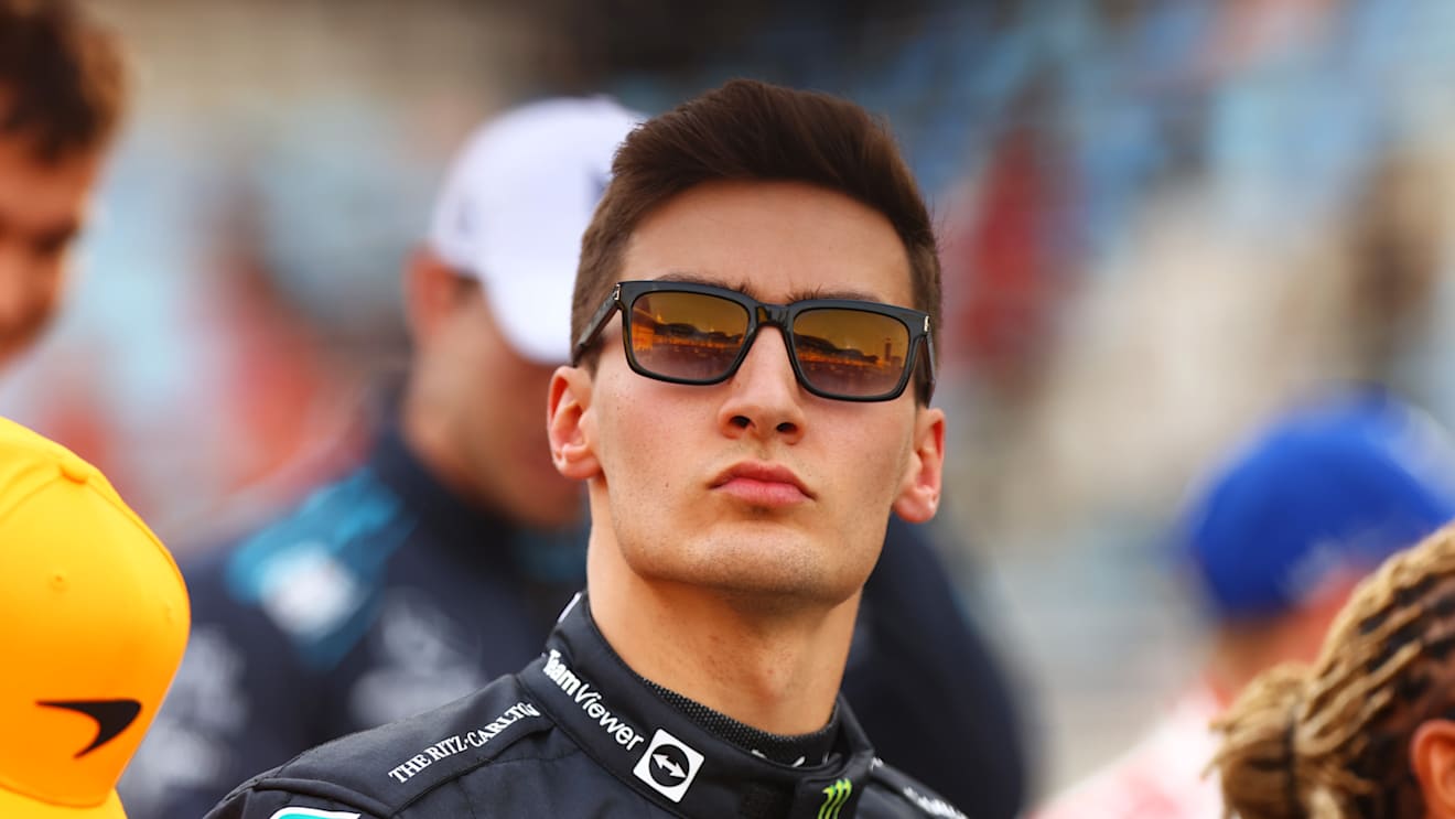BAHRAIN, BAHRAIN - MARCH 20: George Russell of Great Britain and Mercedes looks on prior to the F1 Grand Prix of Bahrain at Bahrain International Circuit on March 20, 2022 in Bahrain, Bahrain. (Photo by Dan Istitene - Formula 1/Formula 1 via Getty Images)