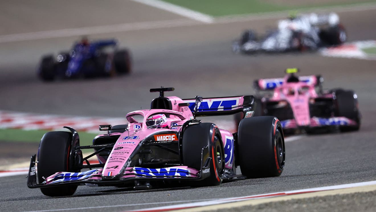 BAHRAIN, BAHRAIN - MARCH 20: Fernando Alonso of Spain driving the (14) Alpine F1 A522 Renault on track during the F1 Grand Prix of Bahrain at Bahrain International Circuit on March 20, 2022 in Bahrain, Bahrain. (Photo by Clive Rose - Formula 1/Formula 1 via Getty Images)