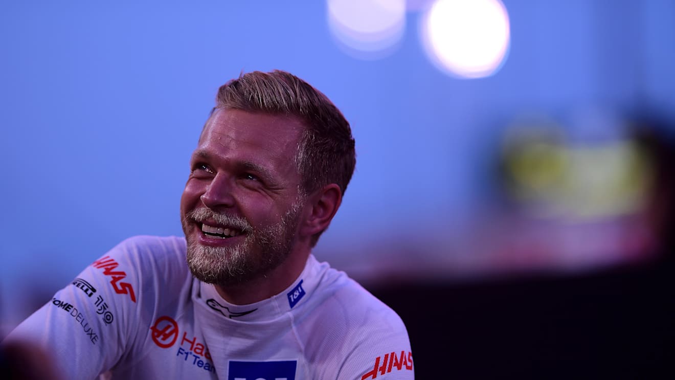 BAHRAIN, BAHRAIN - MARCH 20: Kevin Magnussen of Denmark and Haas F1 looks on from the grid prior to the F1 Grand Prix of Bahrain at Bahrain International Circuit on March 20, 2022 in Bahrain, Bahrain. (Photo by Mario Renzi - Formula 1/Formula 1 via Getty Images)