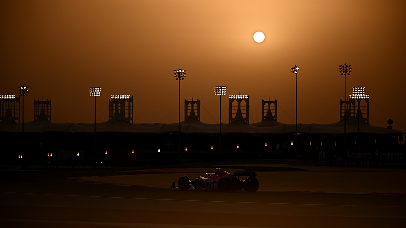 BAHRAIN, BAHRAIN - MARCH 20: Esteban Ocon of France driving the (31) Alpine F1 A522 Renault on his way to the grid before the F1 Grand Prix of Bahrain at Bahrain International Circuit on March 20, 2022 in Bahrain, Bahrain. (Photo by Clive Mason/Getty Images)