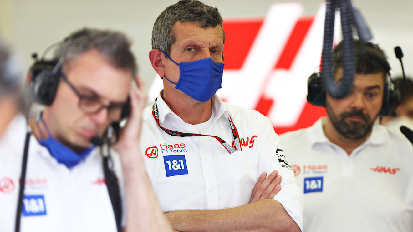 BAHRAIN, BAHRAIN - MARCH 11: Haas F1 Team Principal Guenther Steiner looks on in the garage during Day Two of F1 Testing at Bahrain International Circuit on March 11, 2022 in Bahrain, Bahrain. (Photo by Dan Istitene - Formula 1/Formula 1 via Getty Images)
