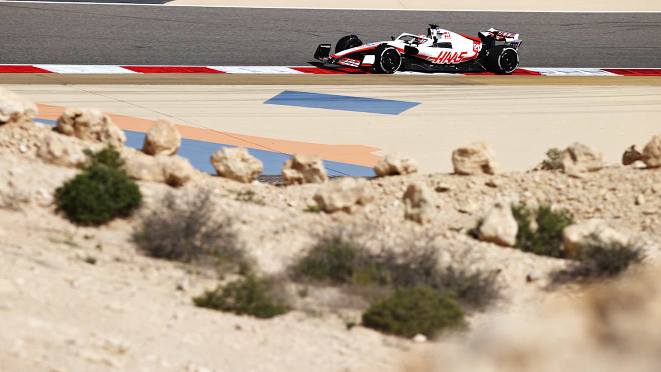 BAHRAIN, BAHRAIN - MARCH 12: Kevin Magnussen of Denmark driving the (20) Haas F1 VF-22 Ferrari on track during Day Three of F1 Testing at Bahrain International Circuit on March 12, 2022 in Bahrain, Bahrain. (Photo by Dan Istitene - Formula 1/Formula 1 via Getty Images)