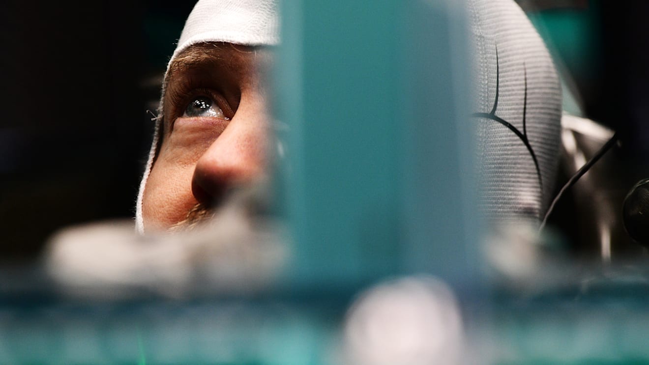 BARCELONA, SPAIN - FEBRUARY 25: Sebastian Vettel of Germany and Aston Martin F1 Team prepares to drive in the garage during Day Three of F1 Testing at Circuit de Barcelona-Catalunya on February 25, 2022 in Barcelona, Spain. (Photo by Mario Renzi - Formula 1/Formula 1 via Getty Images)