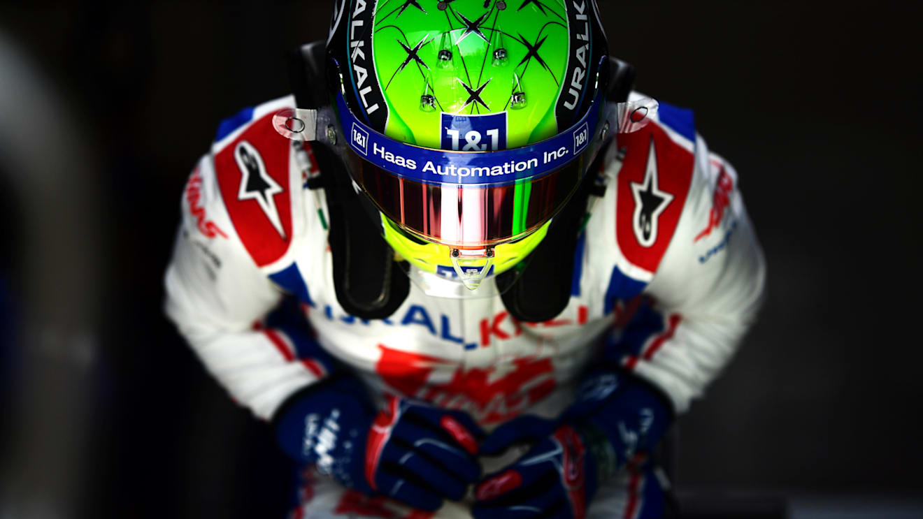 BARCELONA, SPAIN - FEBRUARY 24: Mick Schumacher of Germany and Haas F1 prepares to drive in the garage during Day Two of F1 Testing at Circuit de Barcelona-Catalunya on February 24, 2022 in Barcelona, Spain. (Photo by Mario Renzi - Formula 1/Formula 1 via Getty Images)