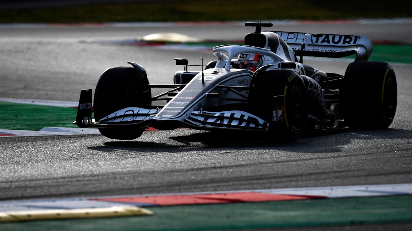 BARCELONA, SPAIN - FEBRUARY 24: Pierre Gasly of France driving the (10) Scuderia AlphaTauri AT03 during Day Two of F1 Testing at Circuit de Barcelona-Catalunya on February 24, 2022 in Barcelona, Spain. (Photo by Rudy Carezzevoli/Getty Images)