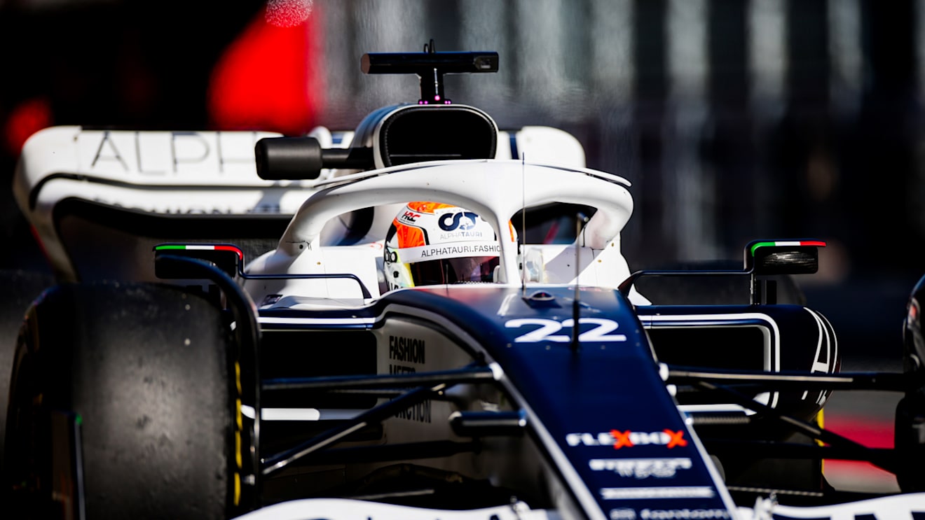 BARCELONA, SPAIN - FEBRUARY 23:  Yuki Tsunoda of Scuderia AlphaTauri and Japan during Day One of F1 Testing at Circuit de Barcelona-Catalunya on February 23, 2022 in Barcelona, Spain. (Photo by Peter Fox/Getty Images)