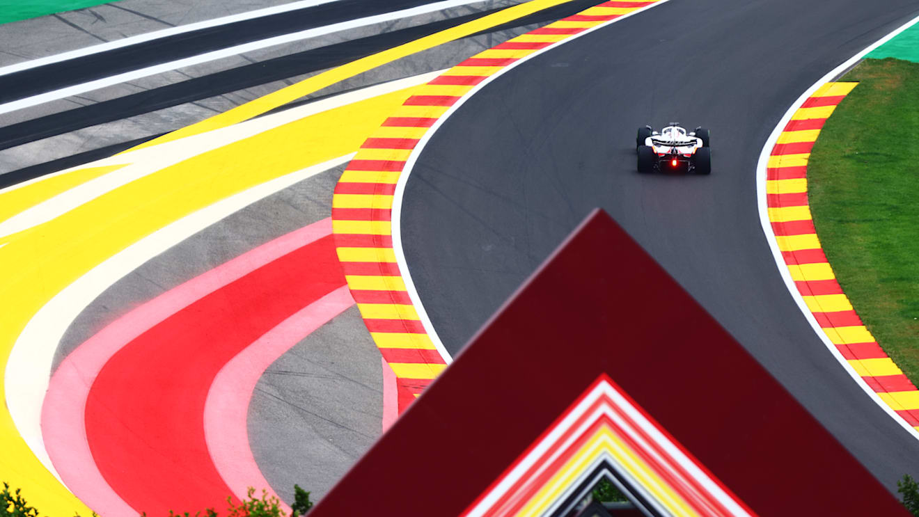 SPA, BELGIUM - AUGUST 26: Kevin Magnussen of Denmark driving the (20) Haas F1 VF-22 Ferrari on track during practice ahead of the F1 Grand Prix of Belgium at Circuit de Spa-Francorchamps on August 26, 2022 in Spa, Belgium. (Photo by Dan Istitene - Formula 1/Formula 1 via Getty Images)