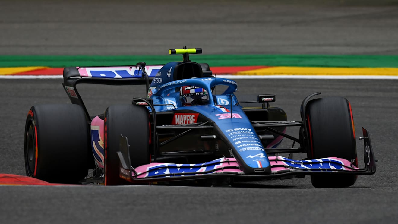 SPA, BELGIUM - AUGUST 27: Esteban Ocon of France driving the (31) Alpine F1 A522 Renault on track during final practice ahead of the F1 Grand Prix of Belgium at Circuit de Spa-Francorchamps on August 27, 2022 in Spa, Belgium. (Photo by Dan Mullan/Getty Images)