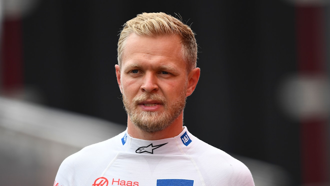 SPA, BELGIUM - AUGUST 27: 18th place qualifier Kevin Magnussen of Denmark and Haas F1 walks in the Pitlane during qualifying ahead of the F1 Grand Prix of Belgium at Circuit de Spa-Francorchamps on August 27, 2022 in Spa, Belgium. (Photo by Rudy Carezzevoli/Getty Images)