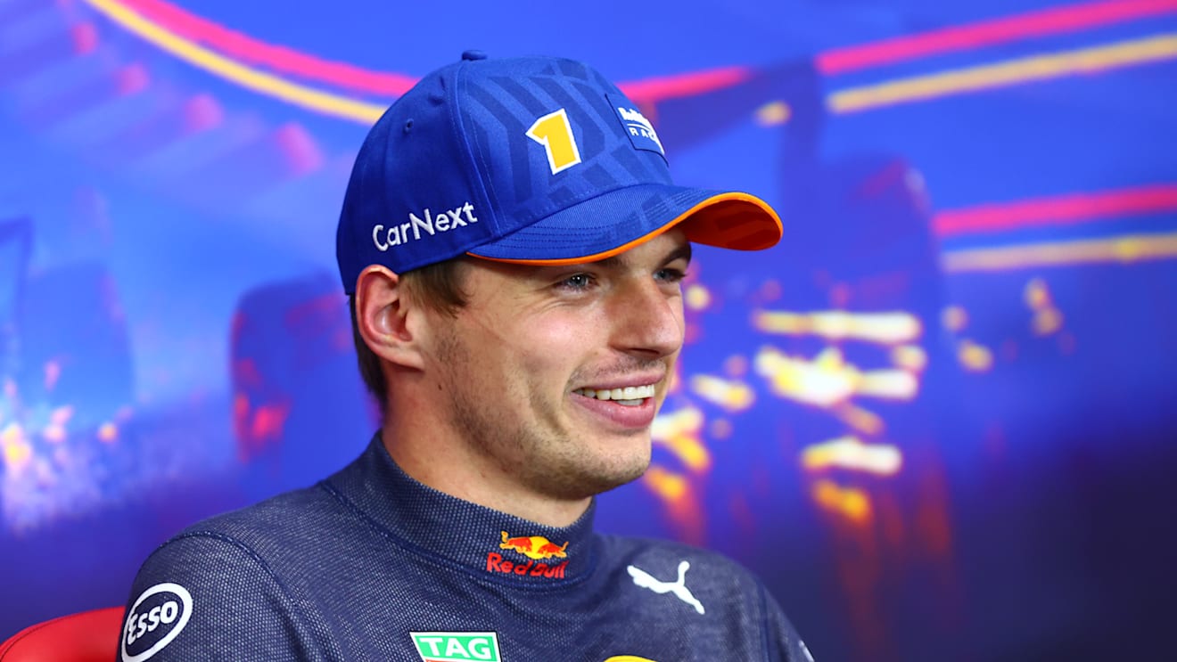 SPA, BELGIUM - AUGUST 27: Pole position qualifier Max Verstappen of the Netherlands and Oracle Red Bull Racing attends the press conference after qualifying ahead of the F1 Grand Prix of Belgium at Circuit de Spa-Francorchamps on August 27, 2022 in Spa, Belgium. (Photo by Dan Istitene/Getty Images)