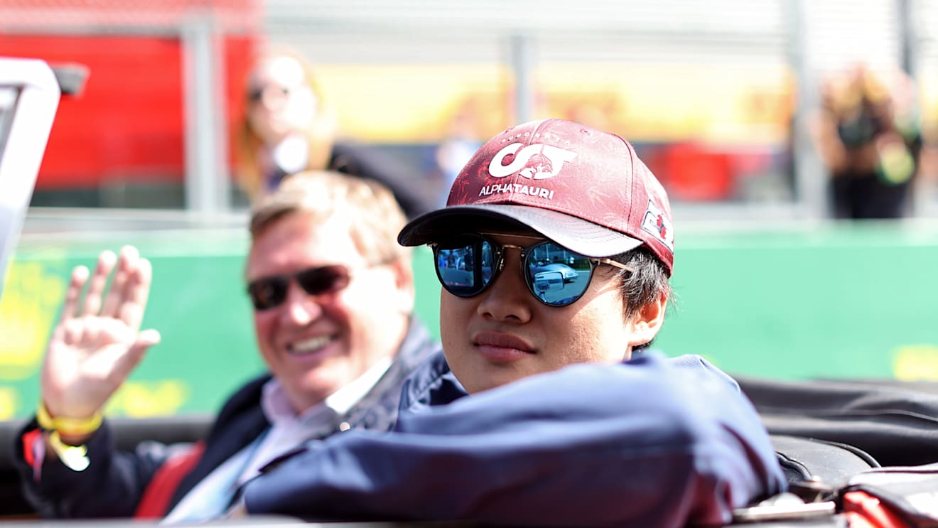 SPA, BELGIUM - AUGUST 28: Yuki Tsunoda of Japan and Scuderia AlphaTauri looks on from the drivers parade prior to the F1 Grand Prix of Belgium at Circuit de Spa-Francorchamps on August 28, 2022 in Spa, Belgium. (Photo by Peter Fox/Getty Images)