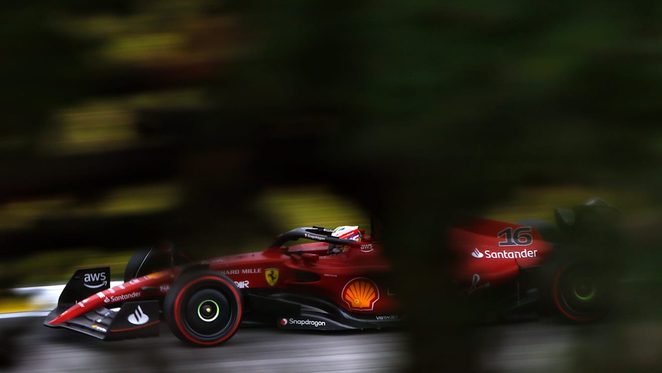 SAO PAULO, BRAZIL - NOVEMBER 11: Charles Leclerc of Monaco driving the (16) Ferrari F1-75 on track during qualifying ahead of the F1 Grand Prix of Brazil at Autodromo Jose Carlos Pace on November 11, 2022 in Sao Paulo, Brazil. (Photo by Chris Graythen/Getty Images)