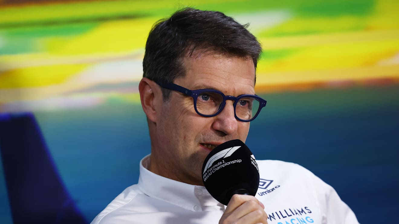 SAO PAULO, BRAZIL - NOVEMBER 12: Francois-Xavier Demaison, Technical Director of Williams attends a press conference prior to practice ahead of the F1 Grand Prix of Brazil at Autodromo Jose Carlos Pace on November 12, 2022 in Sao Paulo, Brazil. (Photo by Bryn Lennon/Getty Images)