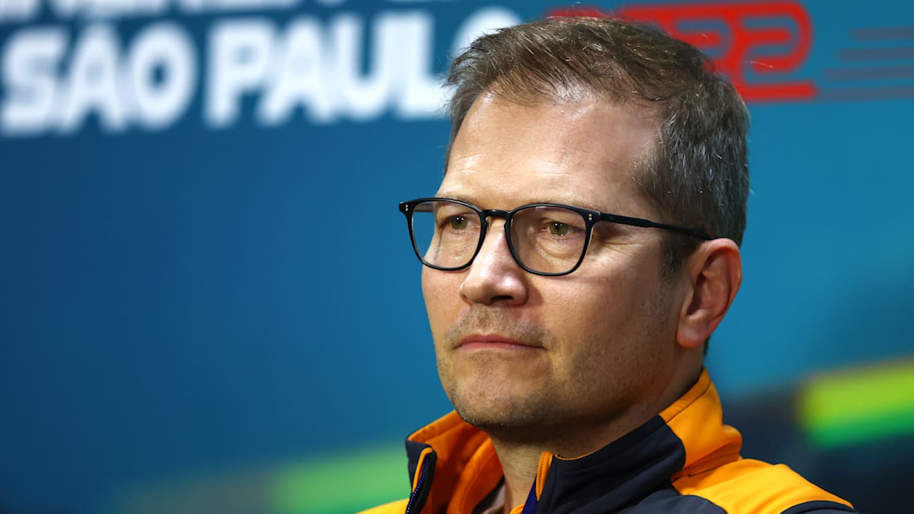 SAO PAULO, BRAZIL - NOVEMBER 12: McLaren Team Principal Andreas Seidl attends a press conference prior to practice ahead of the F1 Grand Prix of Brazil at Autodromo Jose Carlos Pace on November 12, 2022 in Sao Paulo, Brazil. (Photo by Bryn Lennon/Getty Images)