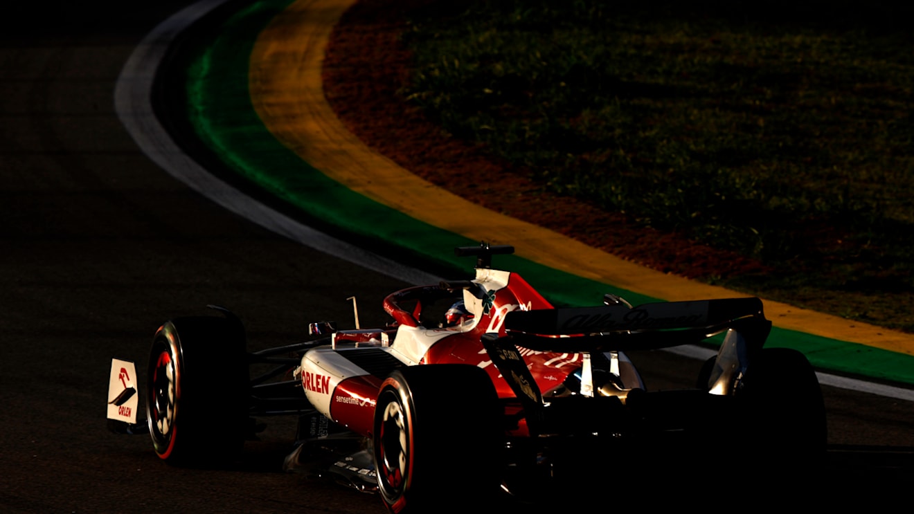 SAO PAULO, BRAZIL - NOVEMBER 12: Valtteri Bottas of Finland driving the (77) Alfa Romeo F1 C42 Ferrari on track during the Sprint ahead of the F1 Grand Prix of Brazil at Autodromo Jose Carlos Pace on November 12, 2022 in Sao Paulo, Brazil. (Photo by Chris Graythen/Getty Images)