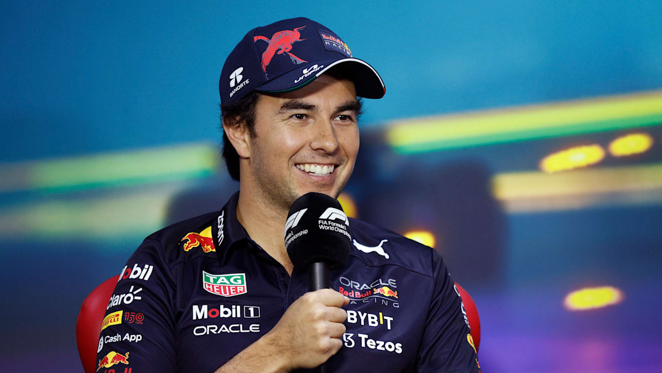 SAO PAULO, BRAZIL - NOVEMBER 10: Sergio Perez of Mexico and Oracle Red Bull Racing attends the Drivers Press Conference during previews ahead of the F1 Grand Prix of Brazil at Autodromo Jose Carlos Pace on November 10, 2022 in Sao Paulo, Brazil. (Photo by Jared C. Tilton/Getty Images)