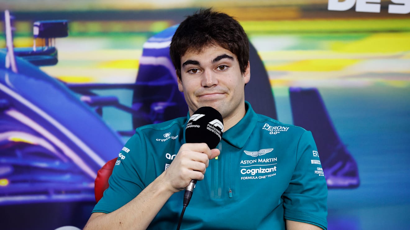 SAO PAULO, BRAZIL - NOVEMBER 10: Lance Stroll of Canada and Aston Martin F1 Team attends the Drivers Press Conference during previews ahead of the F1 Grand Prix of Brazil at Autodromo Jose Carlos Pace on November 10, 2022 in Sao Paulo, Brazil. (Photo by Jared C. Tilton/Getty Images)