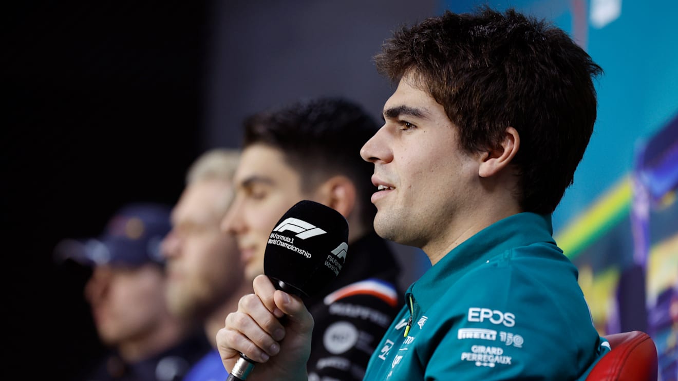 SAO PAULO, BRAZIL - NOVEMBER 10: Lance Stroll of Canada and Aston Martin F1 Team attends the Drivers Press Conference during previews ahead of the F1 Grand Prix of Brazil at Autodromo Jose Carlos Pace on November 10, 2022 in Sao Paulo, Brazil. (Photo by Jared C. Tilton/Getty Images)