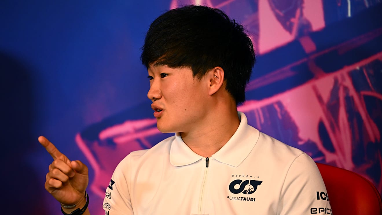 MONTREAL, QUEBEC - JUNE 17: Yuki Tsunoda of Japan and Scuderia AlphaTauri looks on in the Drivers Press Conference prior to practice ahead of the F1 Grand Prix of Canada at Circuit Gilles Villeneuve on June 17, 2022 in Montreal, Quebec. (Photo by Clive Mason/Getty Images)