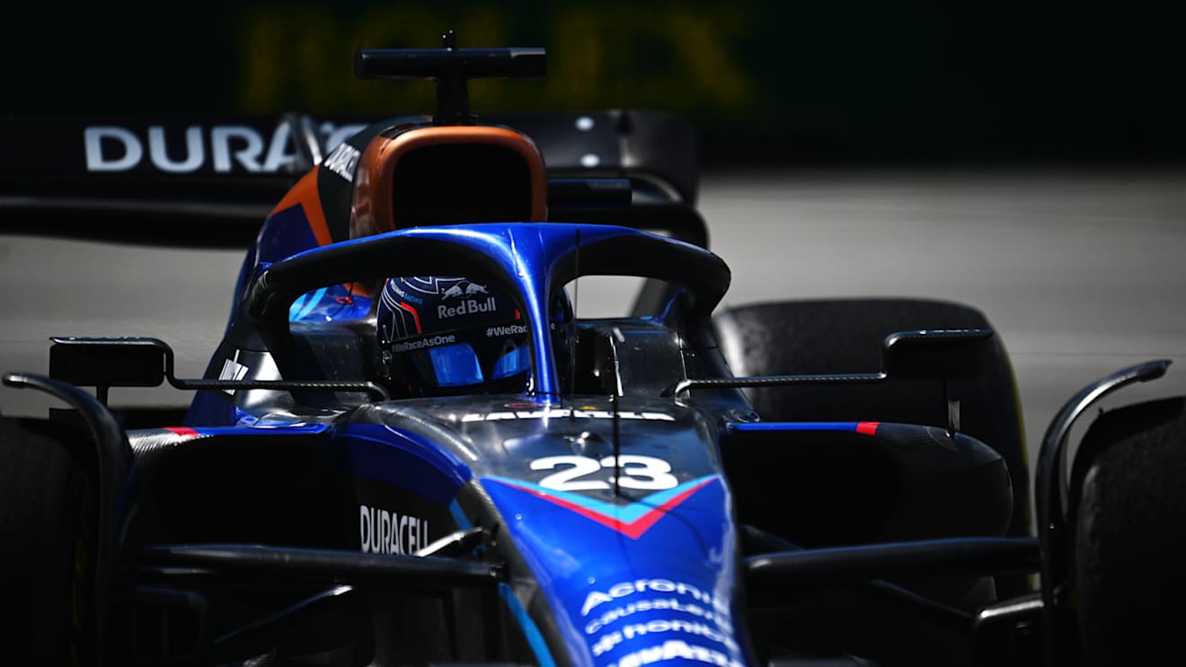 MONTREAL, QUEBEC - JUNE 17: Alexander Albon of Thailand driving the (23) Williams FW44 Mercedes on track during practice ahead of the F1 Grand Prix of Canada at Circuit Gilles Villeneuve on June 17, 2022 in Montreal, Quebec. (Photo by Clive Mason/Getty Images)