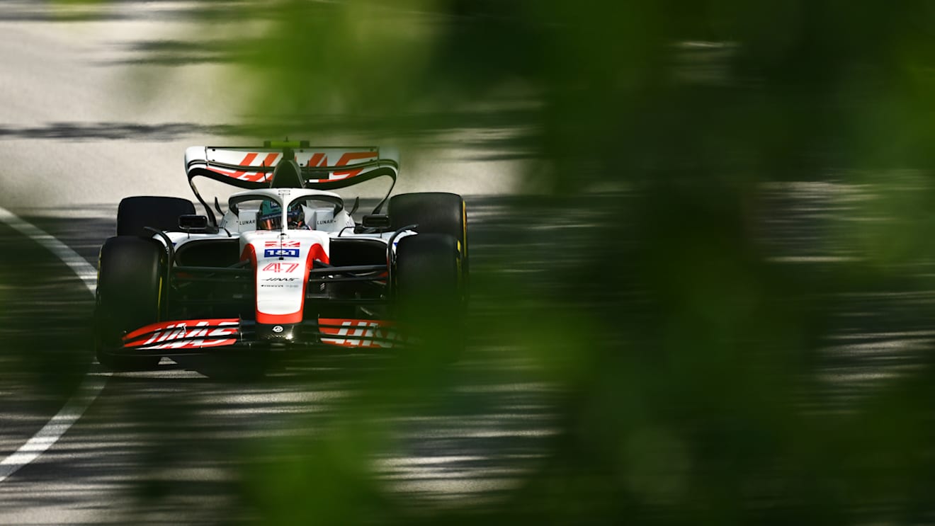 MONTREAL, QUEBEC - JUNE 17: Mick Schumacher of Germany driving the (47) Haas F1 VF-22 Ferrari on track during practice ahead of the F1 Grand Prix of Canada at Circuit Gilles Villeneuve on June 17, 2022 in Montreal, Quebec. (Photo by Minas Panagiotakis/Getty Images)