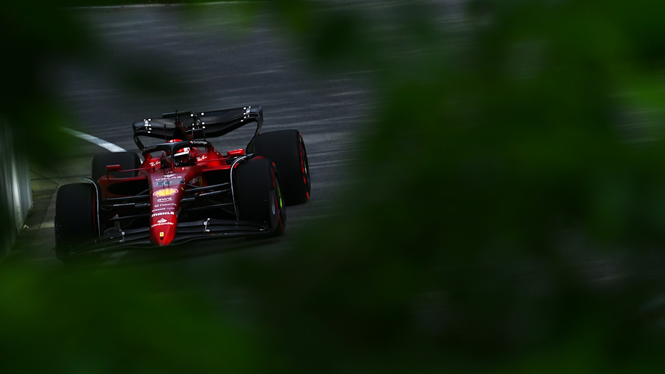MONTREAL, QUEBEC - JUNE 17: Charles Leclerc of Monaco driving the (16) Ferrari F1-75 on track during practice ahead of the F1 Grand Prix of Canada at Circuit Gilles Villeneuve on June 17, 2022 in Montreal, Quebec. (Photo by Clive Mason/Getty Images)