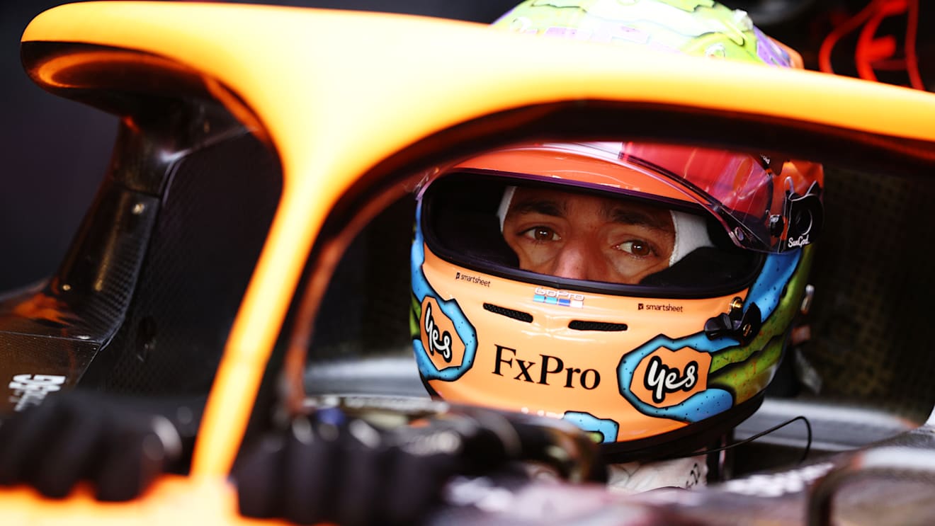 MONTREAL, QUEBEC - JUNE 18: Daniel Ricciardo of Australia and McLaren prepares to drive in the garage during final practice ahead of the F1 Grand Prix of Canada at Circuit Gilles Villeneuve on June 18, 2022 in Montreal, Quebec. (Photo by Clive Rose/Getty Images)