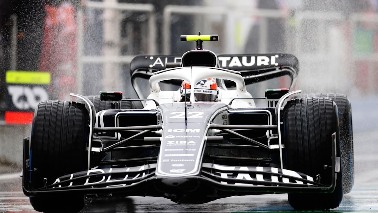 MONTREAL, QUEBEC - JUNE 18: Yuki Tsunoda of Japan driving the (22) Scuderia AlphaTauri AT03 in the Pitlane during qualifying ahead of the F1 Grand Prix of Canada at Circuit Gilles Villeneuve on June 18, 2022 in Montreal, Quebec. (Photo by Peter Fox/Getty Images)