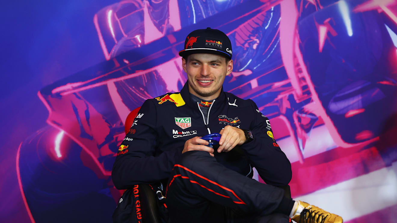 MONTREAL, QUEBEC - JUNE 18: Pole position qualifier Max Verstappen of the Netherlands and Oracle Red Bull Racing looks on in the press conference after qualifying ahead of the F1 Grand Prix of Canada at Circuit Gilles Villeneuve on June 18, 2022 in Montreal, Quebec. (Photo by Lars Baron/Getty Images)
