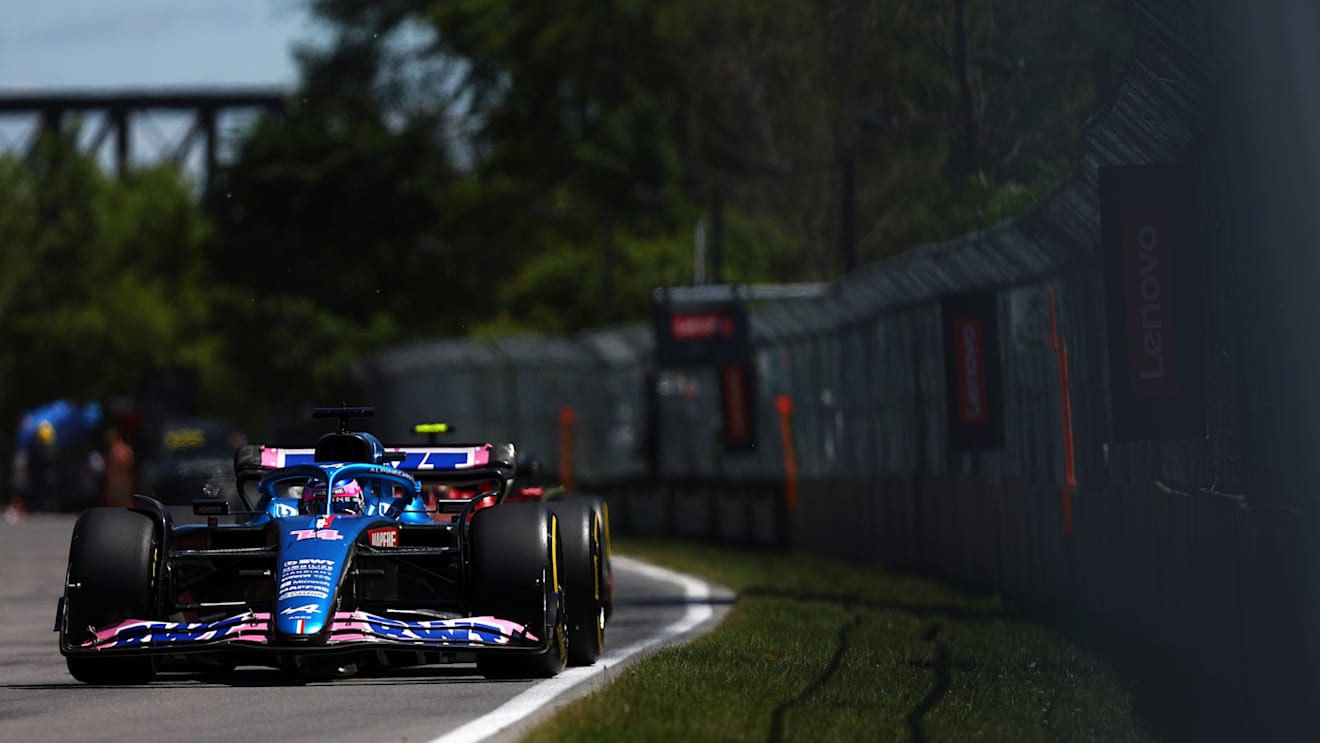 MONTREAL, QUEBEC - JUNE 19: Fernando Alonso of Spain driving the (14) Alpine F1 A522 Renault on track during the F1 Grand Prix of Canada at Circuit Gilles Villeneuve on June 19, 2022 in Montreal, Quebec. (Photo by Lars Baron - Formula 1/Formula 1 via Getty Images)