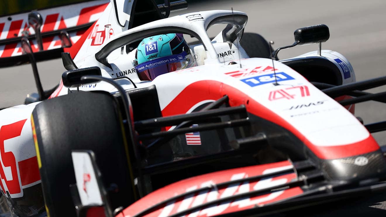 MONTREAL, QUEBEC - JUNE 19: Mick Schumacher of Germany driving the (47) Haas F1 VF-22 Ferrari on track during the F1 Grand Prix of Canada at Circuit Gilles Villeneuve on June 19, 2022 in Montreal, Quebec. (Photo by Clive Rose/Getty Images)