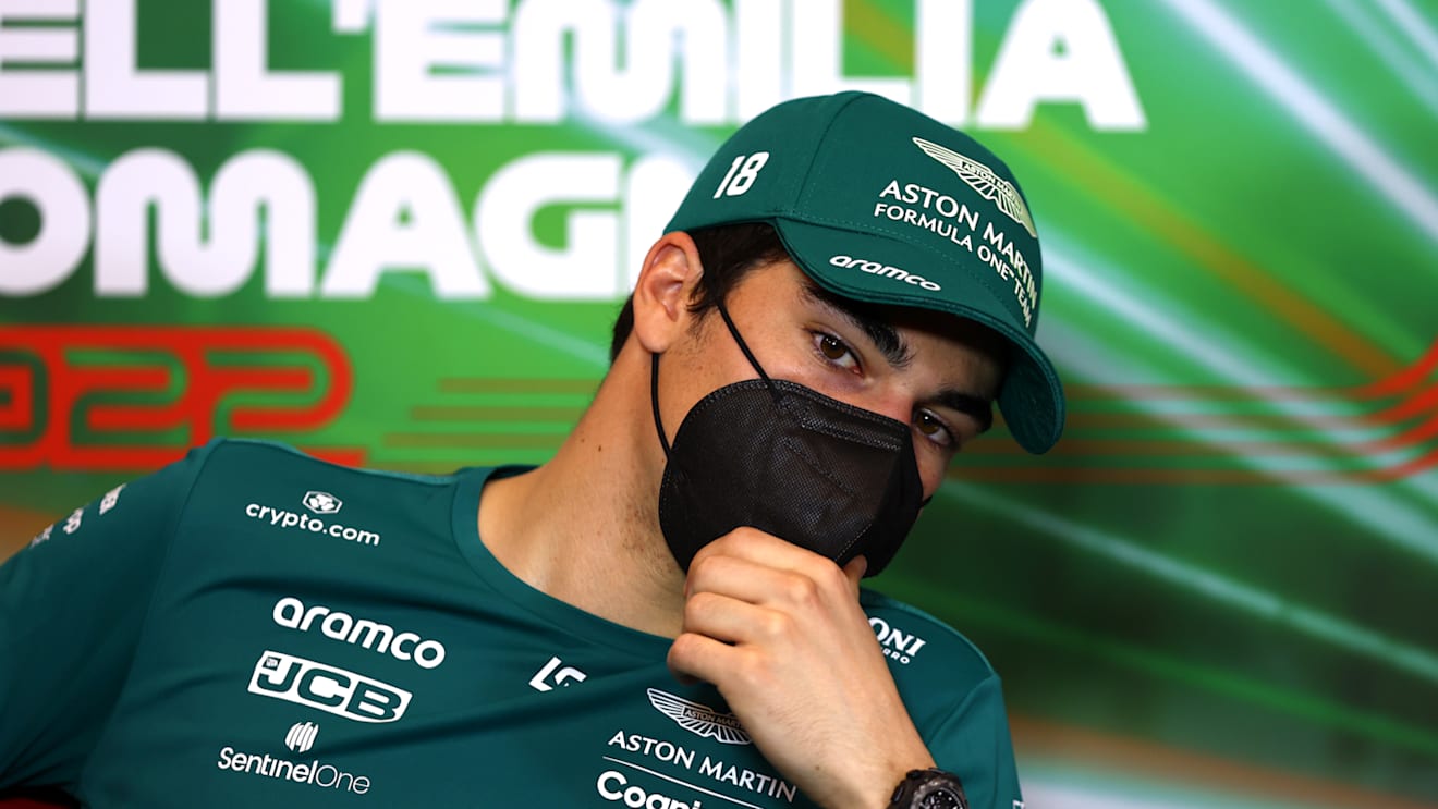 IMOLA, ITALY - APRIL 22: Lance Stroll of Canada and Aston Martin F1 Team looks on in the Drivers Press Conference prior to practice ahead of the F1 Grand Prix of Emilia Romagna at Autodromo Enzo e Dino Ferrari on April 22, 2022 in Imola, Italy. (Photo by Lars Baron/Getty Images)